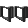 Pieds de table basse forme de T 2 pcs noir 40x25x(30-31) cm