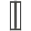 Pieds de table de bar forme de T 2 pcs anthracite acier