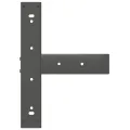 Pieds de table de bar forme de T 2 pcs anthracite acier