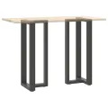 Pieds de table de bar forme de T 2 pcs anthracite acier