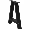 Pieds de table basse forme de A 2 pcs noir 38x(42-43) cm acier