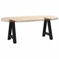 Pieds de table basse forme de A 2 pcs noir 38x(42-43) cm acier