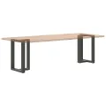 Pieds de table à manger forme de T 2 pcs 50x35x(72-73) cm acier