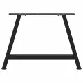 Pieds de table basse forme de A 2 pcs noir 70x(42-43) cm acier