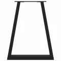 Pieds de table basse forme de V 2 pcs noir 60x(72-73) cm acier