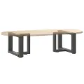 Pieds de table basse forme de T 2pcs anthracite 50x25x(30-31)cm