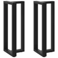Pieds de table de bar forme de T 2 pcs noir 40x35x(100-101) cm