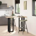 Pieds de table de bar forme de T 2 pcs noir 40x35x(100-101) cm