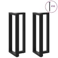 Pieds de table de bar forme de T 2 pcs noir 40x35x(100-101) cm