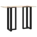 Pieds de table de bar forme de T 2 pcs noir 40x35x(100-101) cm