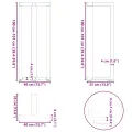 Pieds de table de bar forme de T 2 pcs noir 40x35x(100-101) cm