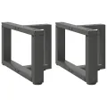 Pieds de table basse forme de T 2pcs anthracite 40x25x(30-31)cm