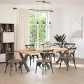 Pieds de table à manger forme de X 3 pcs 90x(72-73) cm acier