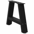 Pieds de table basse forme de A 2 pcs noir 50x(30-31) cm acier