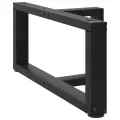 Pieds de table basse en forme de T 2 pcs noir 60x25x(30-31) cm