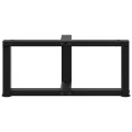 Pieds de table basse en forme de T 2 pcs noir 60x25x(30-31) cm