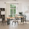 Pieds de table console forme de T 2 pcs noir 38x25x(72-73) cm