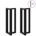 Pieds de table console forme de T 2 pcs noir 38x25x(72-73) cm