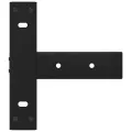 Pieds de table console forme de T 2 pcs noir 38x25x(72-73) cm