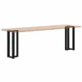Pieds de table console forme de T 2 pcs noir 38x25x(72-73) cm