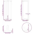 Pieds de table console forme de T 2 pcs noir 38x25x(72-73) cm