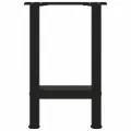 Pieds de table basse noir 2 pcs 28x(42-43) cm acier
