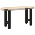 Pieds de table basse noir 2 pcs 28x(42-43) cm acier