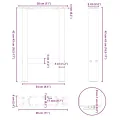 Pieds de table basse noir 2 pcs 28x(42-43) cm acier