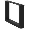 Pieds de table basse forme de U 2 pcs noir 50x(30-31) cm acier