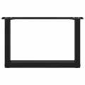 Pieds de table basse forme de U 2 pcs noir 50x(30-31) cm acier