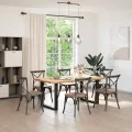 Pieds de table à manger forme de U 2 pcs noir 80x(72-73) cm
