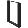 Pieds de table à manger forme de U 2 pcs noir 80x(72-73) cm