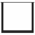 Pieds de table à manger forme de U 2 pcs noir 80x(72-73) cm