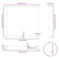 Pieds de table à manger forme de U 2 pcs noir 80x(72-73) cm