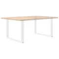 Pieds de table à manger forme de U 2 pcs blanc 100x(72-73) cm