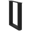 Pieds de table basse forme de U 2 pcs noir 28x(42-43) cm acier