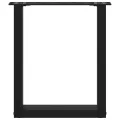 Pieds de table basse forme de U 2 pcs noir 28x(42-43) cm acier