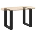 Pieds de table basse forme de U 2 pcs noir 28x(42-43) cm acier