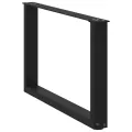 Pieds de table basse forme de U 2 pcs noir 60x(42-43) cm acier