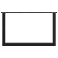 Pieds de table basse forme de U 2 pcs noir 60x(42-43) cm acier
