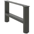Pieds de table basse anthracite 2 pcs 60x(30-31) cm acier