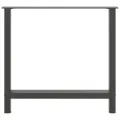 Pieds de table basse anthracite 2 pcs 80x(72-73) cm acier