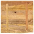Dessus de table 80x80x3,8 cm bord vif bois massif manguier brut