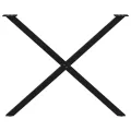 Pieds de table à manger forme de X 2 pcs noir 90x(72-73) cm
