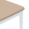 Chaises à manger coussins 2 pcs blanc bois massif caoutchouc