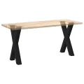 Pieds de table à manger forme de X 2 pcs noir 60x(72-73) cm