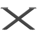 Pieds de table basse forme de X 2 pcs anthracite 60x(30-31) cm