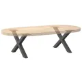 Pieds de table basse forme de X 2 pcs anthracite 60x(30-31) cm