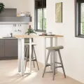 Pieds de table de bar forme de T 2 pcs blanc 50x35x(110-111) cm