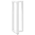 Pieds de table de bar forme de T 2 pcs blanc 50x35x(110-111) cm